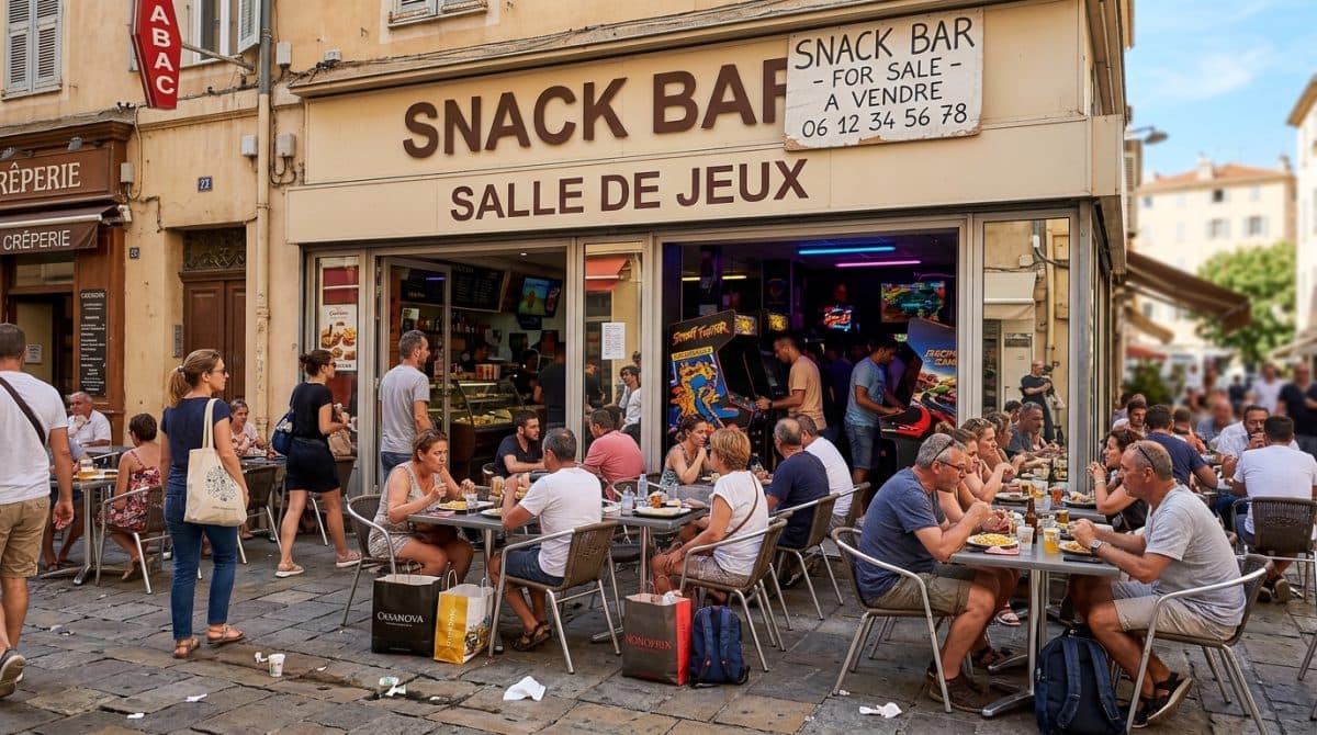 Illustration générée : Snack bar salle de jeux a vendre ajaccio