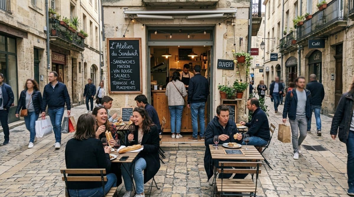 Illustration générée : A vendre jolie sandwicherie coeur de ville Montpellier