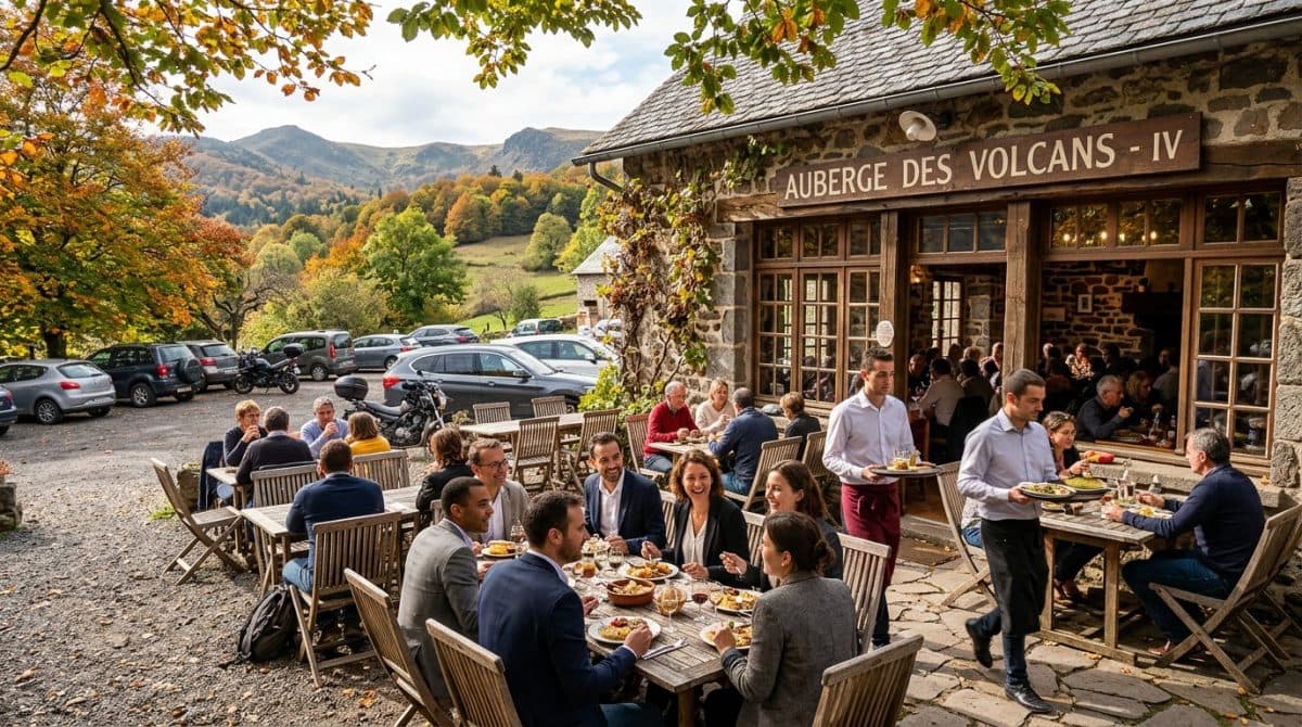 Illustration générée : Auberge licence IV parc des volcans d'auvergne a vendre