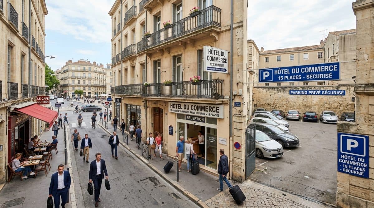 Illustration générée : Hotel bureau - Murs et Fonds de commerce MONTPELLIER