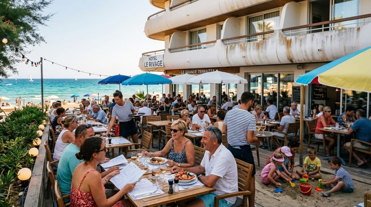 Illustration générée : Hotel top emplacement littoral montpellier