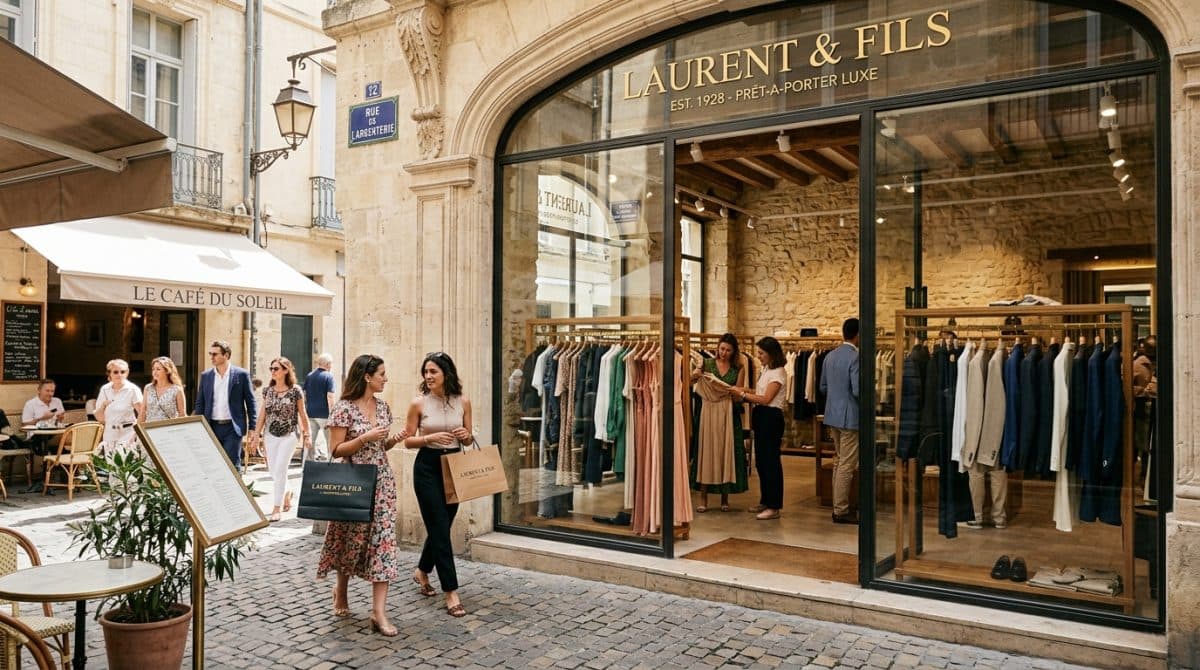 Illustration générée : À vendre fonds de commerce de prêt à porter de luxe à montpellier