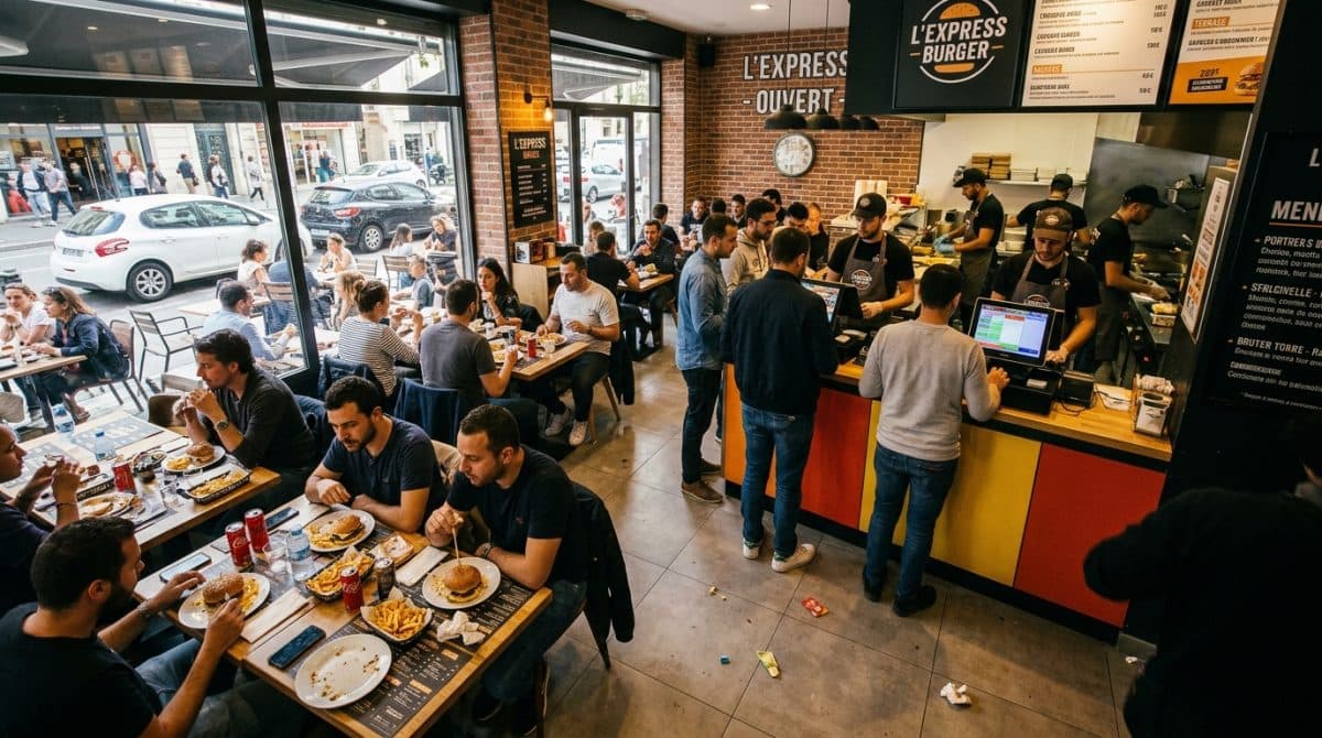 Illustration générée : A vendre affaire restauration rapide Montpellier