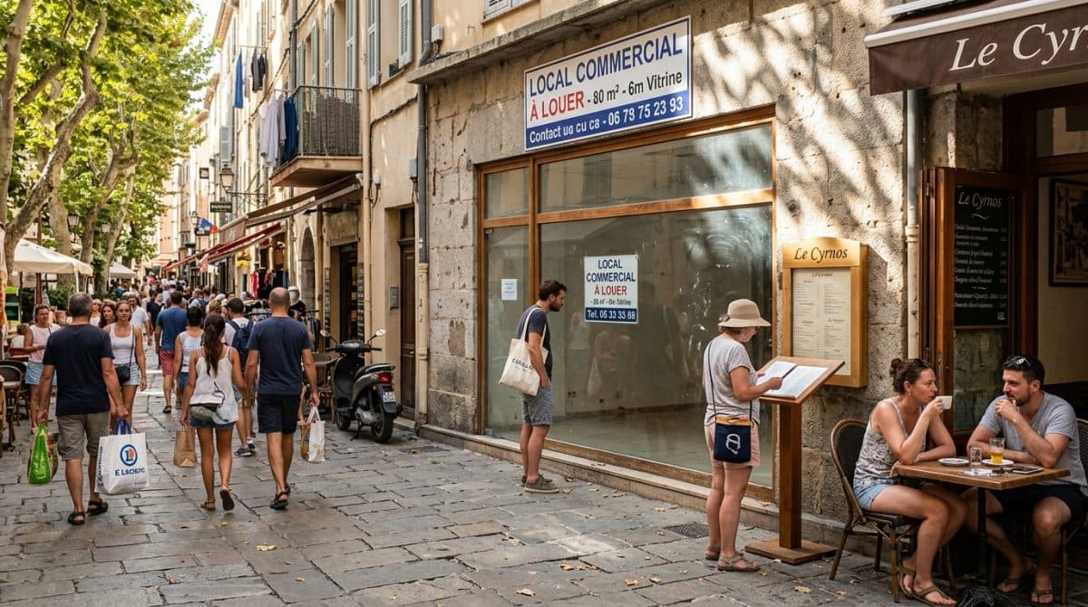 Illustration générée : A louer local commercial ajaccio centre ville