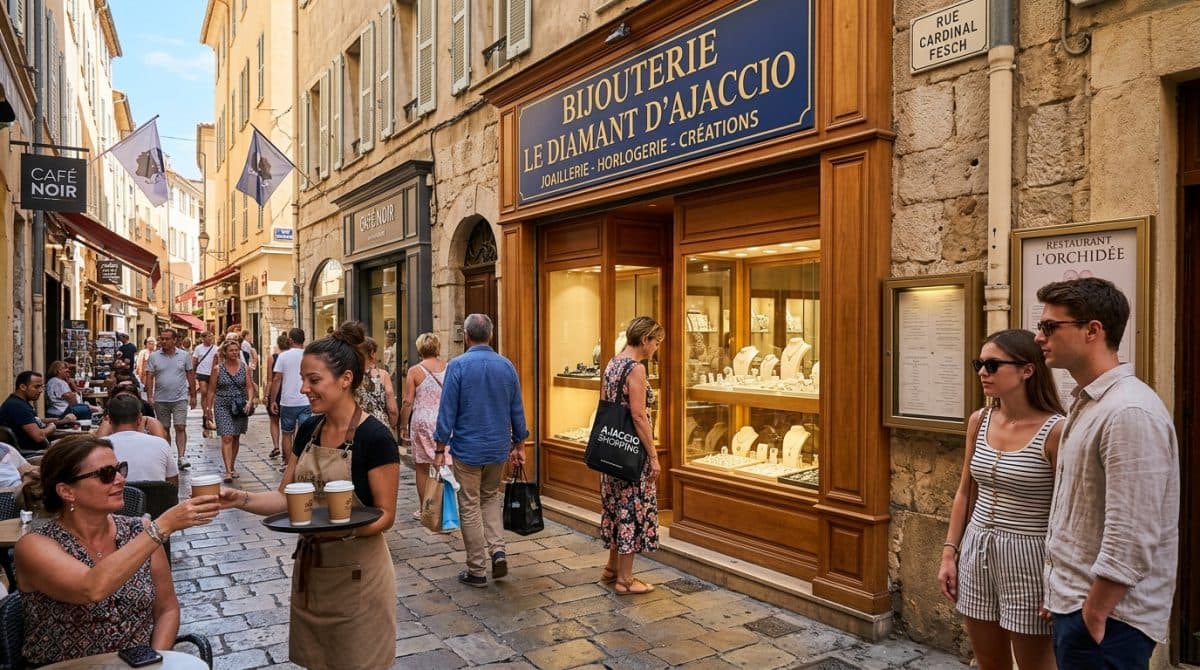 Illustration générée : A vendre bijouterie ajaccio emplacement numéro 1