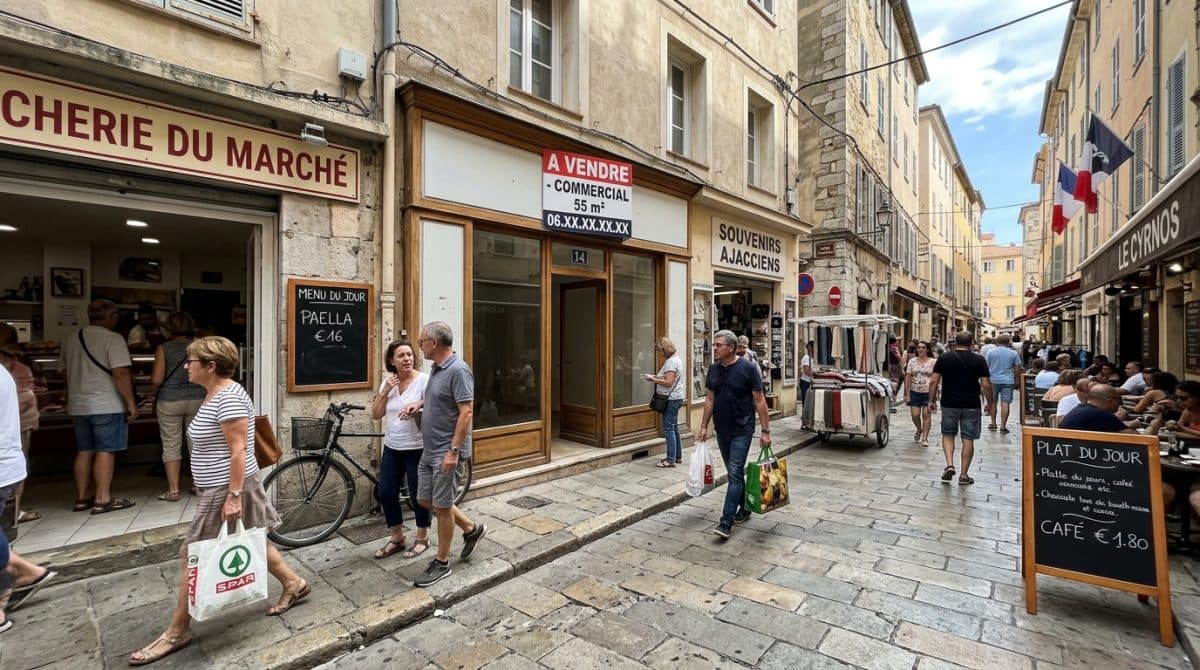 Illustration générée : Vente murs commerciaux ajaccio hypercentre