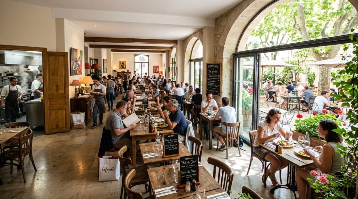 Illustration générée : Affaire de restauration du midi sur montpellier