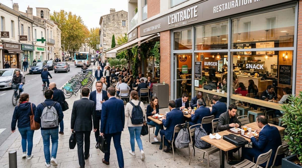 Illustration générée : A vendre fonds de restauration rapide