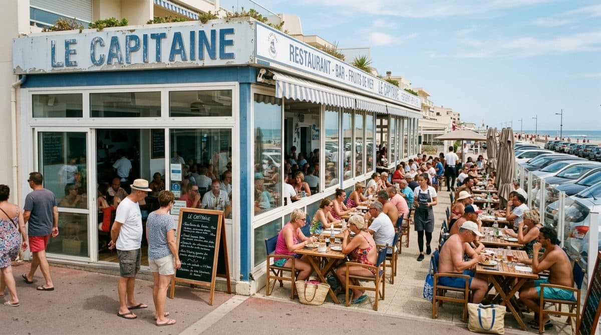Illustration générée : A vendre fonds de commerce restaurant dans station balneaire