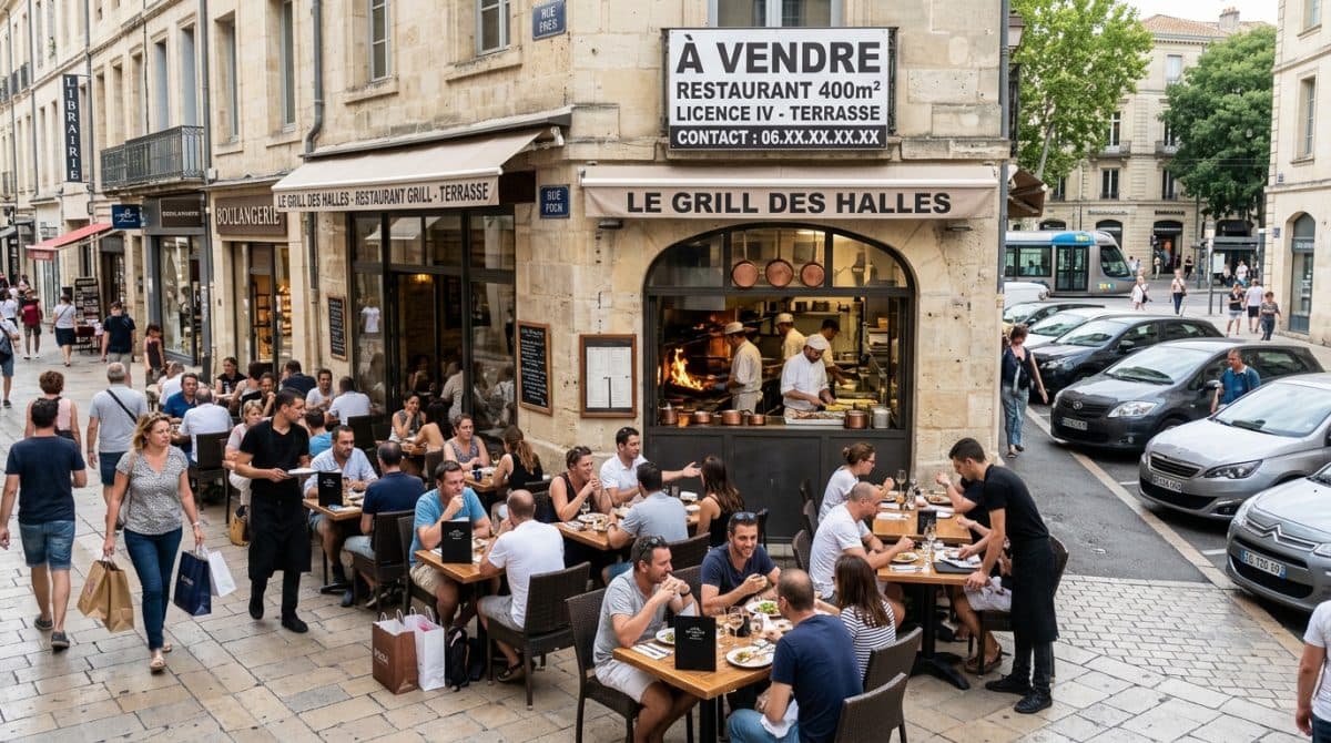 Illustration générée : A vendre fonds de restauration EMPLACEMENT N°1