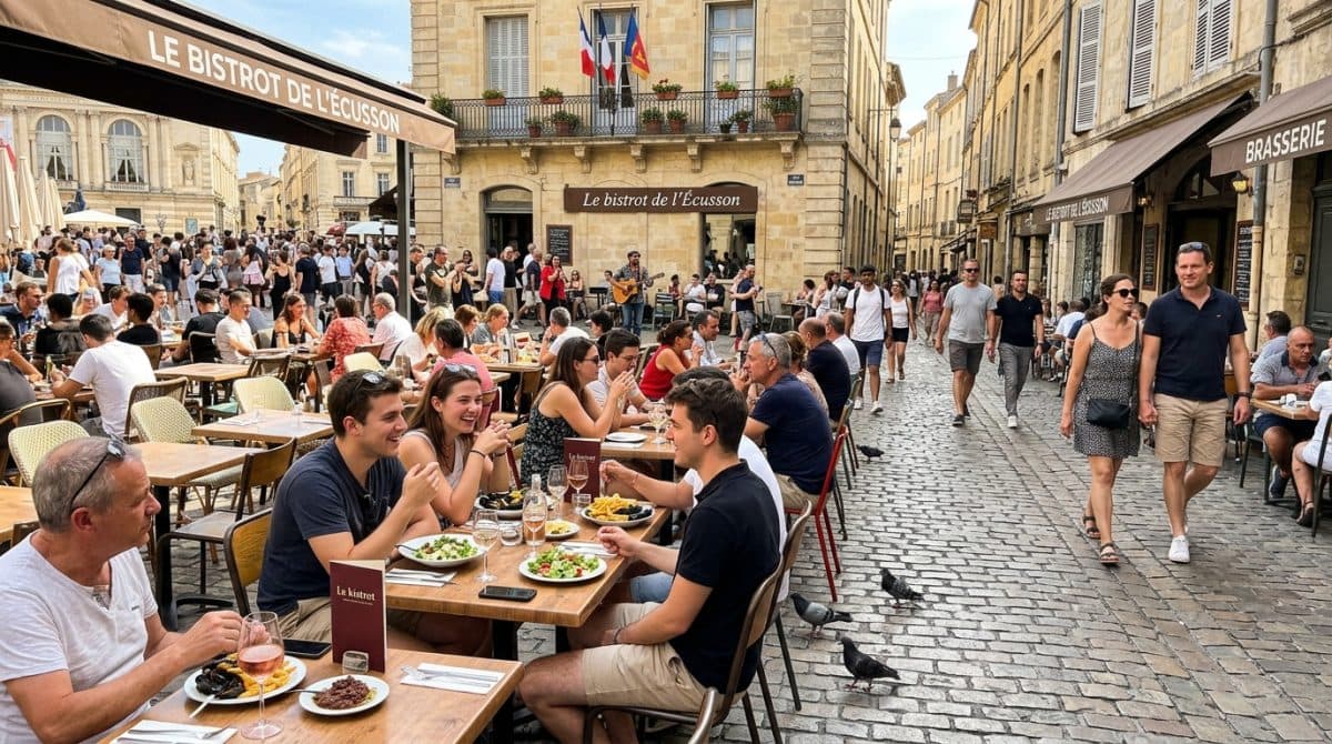 Illustration générée : Emplacement premium - Restaurant Licence 4 - Cœur de Montpellier