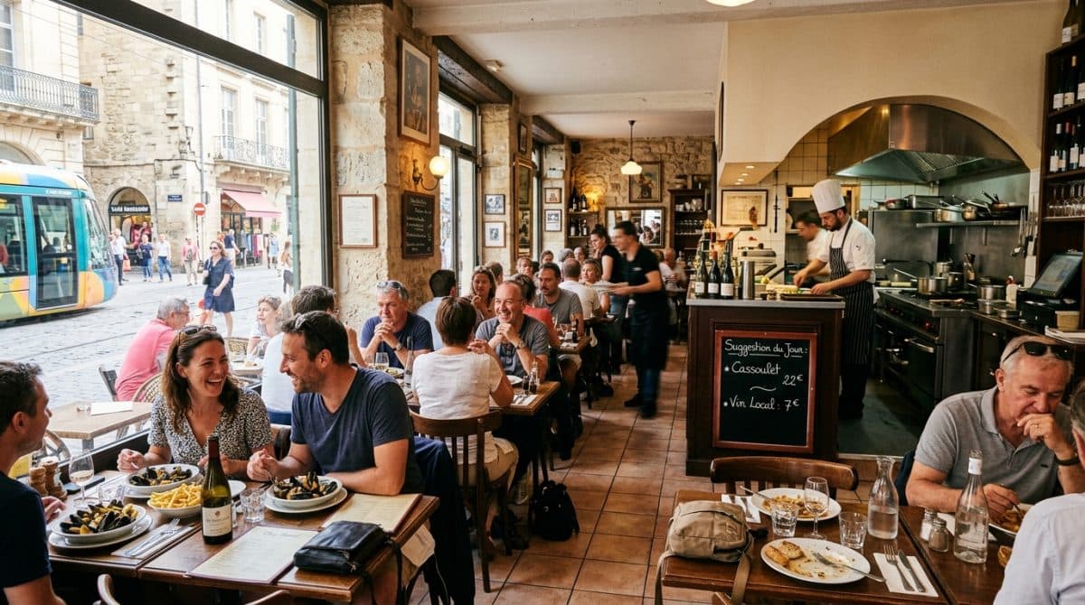 Illustration générée : Restaurant de charme montpellier centre emplacement recherché