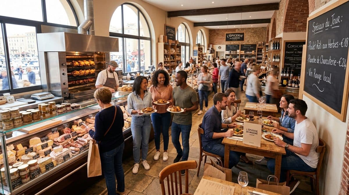 Illustration générée : A vendre fonds de commerce commerces alimentaires
