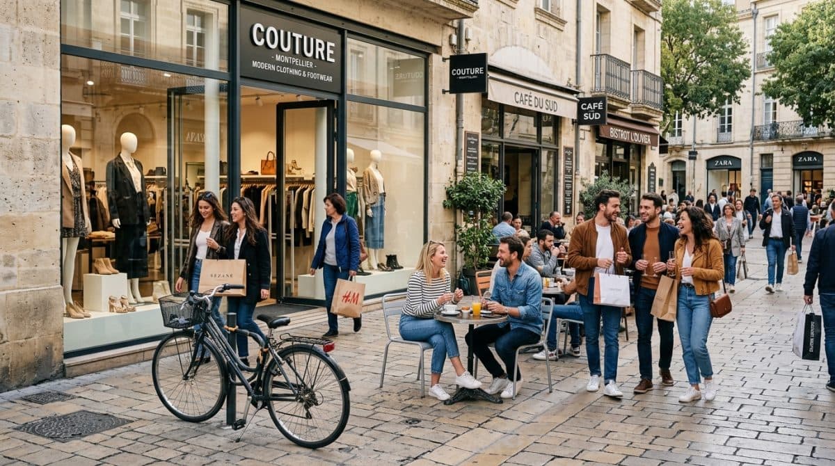Illustration générée : A VENDRE DROIT AU BAIL PRET À PORTER, CHAUSSURES à MONTPELLIER