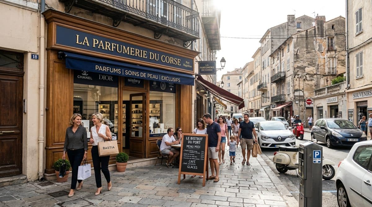 Illustration générée : A vendre fonds de commerce parfumerie esthetique Haute Corse