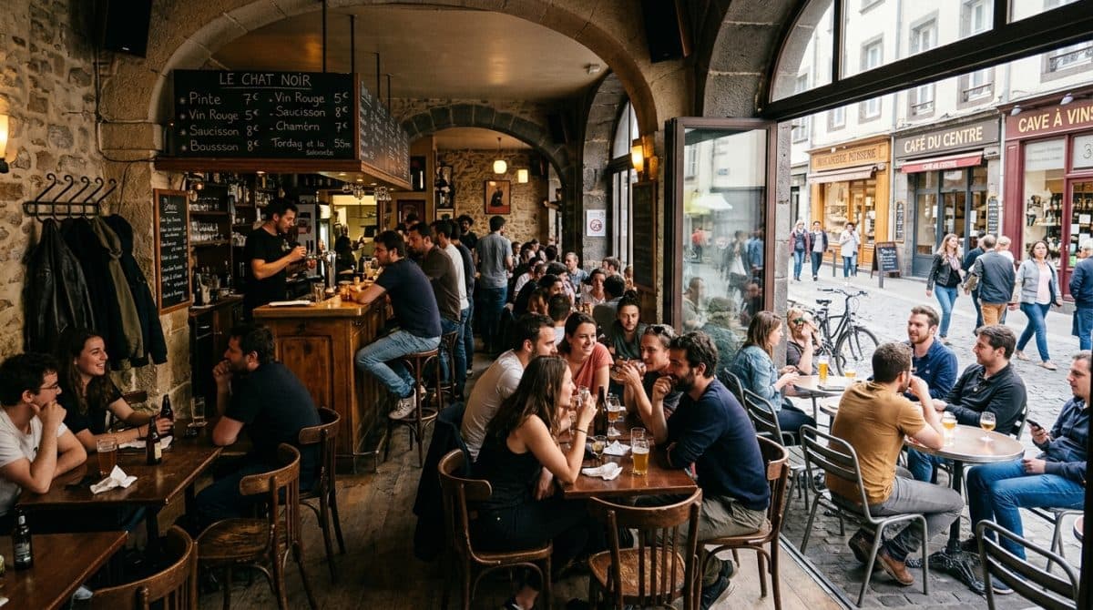 Illustration générée : A VENDRE BAR hyper centre CLERMONT-FERRAND avec murs