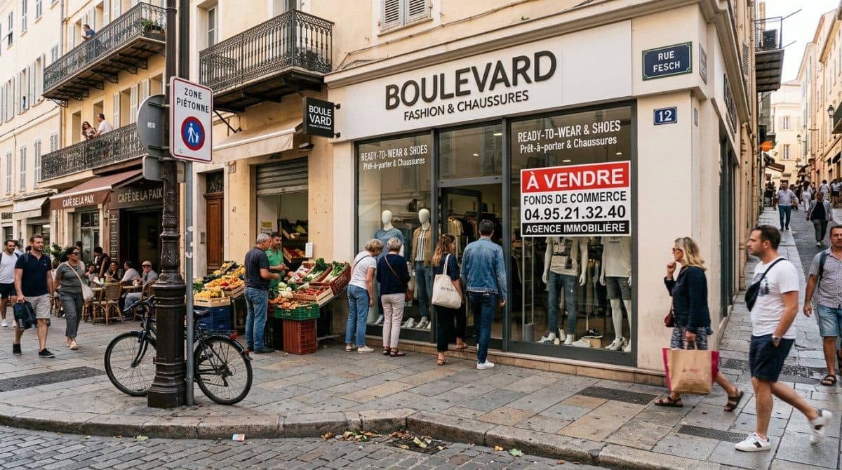Illustration générée : A vendre commerce pret à porter chaussures ajaccio cenntre ville