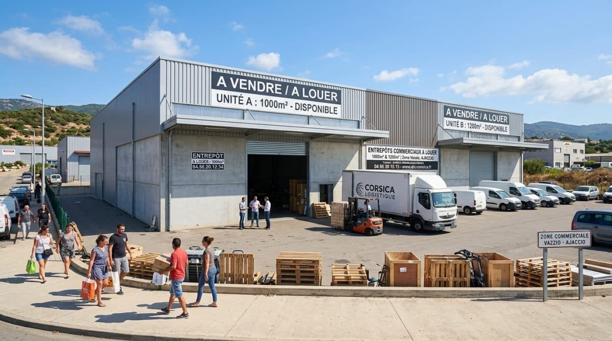 Illustration générée : A louer locaux d'activités, entrepots ajaccio
