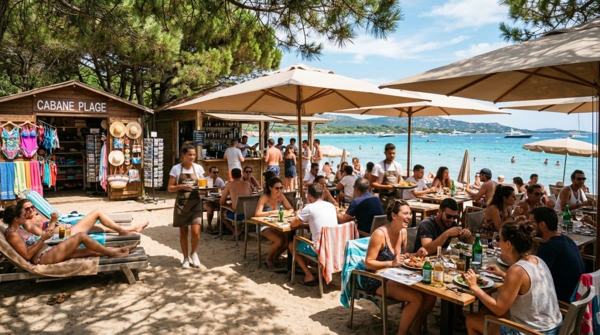 Illustration générée : A vendre restaurant de plage porto-vecchio