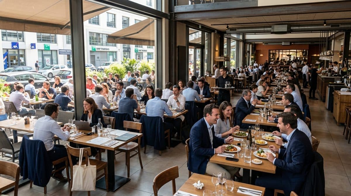 Illustration générée : A vendre fonds de restaurant d'une superficie exceptionnelle.