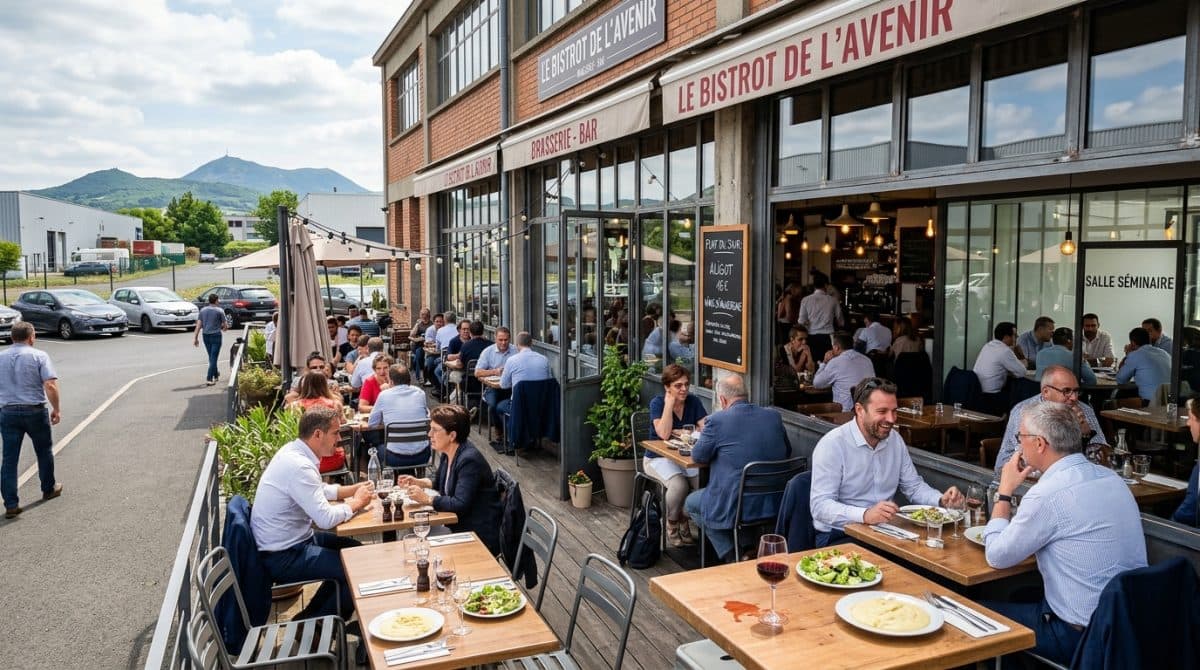 Illustration générée : Restaurant brasserie licence 4 a vendre dans zone artisanale proche sortie d'autoroute