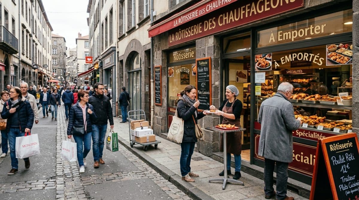 Illustration générée : A vendre Rôtisserie/Traiteur dans l'hyper centre de Clermont-Ferrand