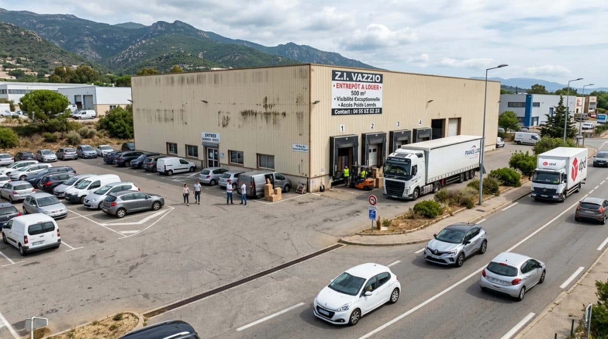 Illustration générée : LOCATION 500 m2 DEPOT - ENTREPOT sur ZI VAZZIO