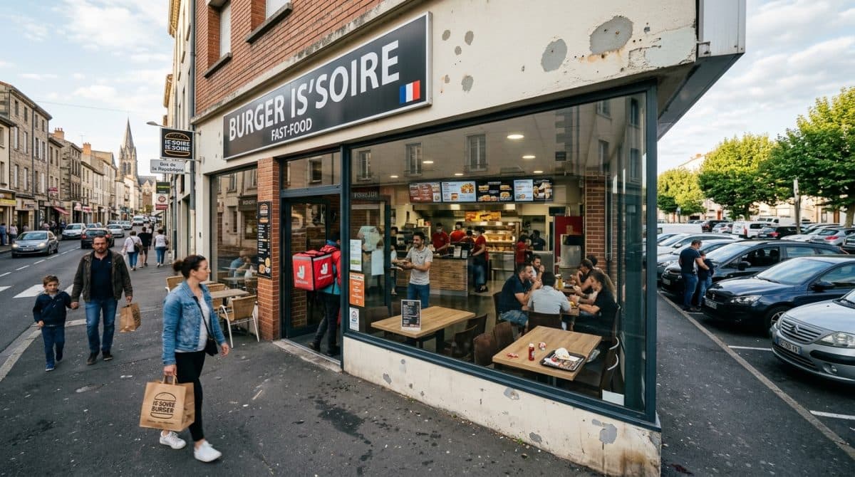 Illustration générée : Restauration rapide a vendre a issoire