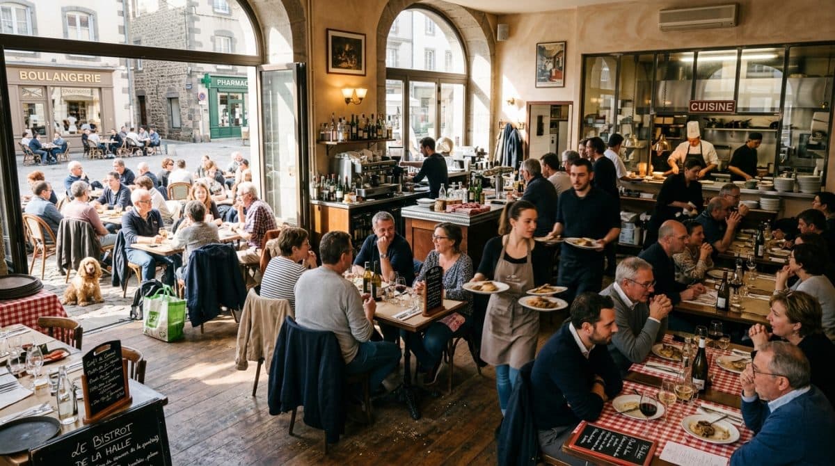 Illustration générée : A vendre restaurant bar tabac loto FDJ a 15 mn de riom