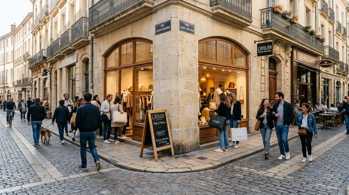 Illustration générée : Rue premium - boutique angle - droit au bail - montpellier centre