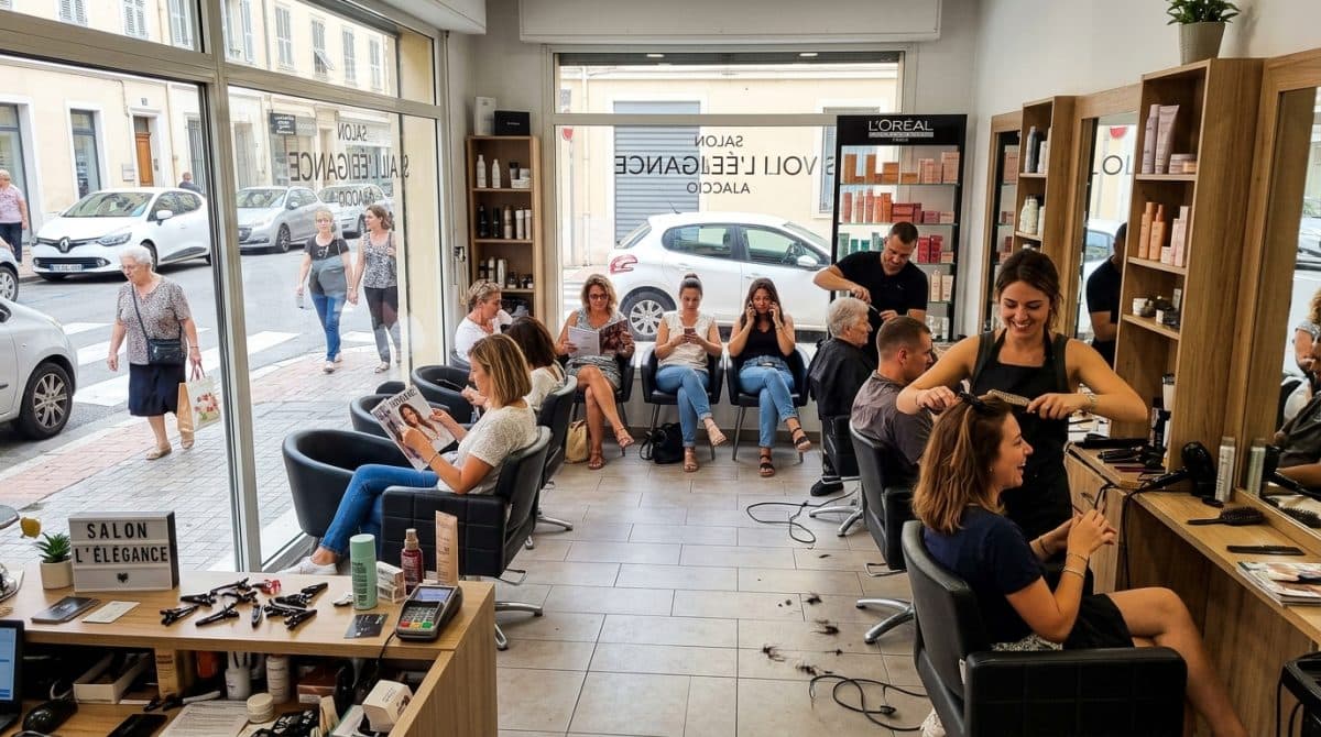 Illustration générée : Vente murs et fonds salon de coiffure ajaccio residentiel