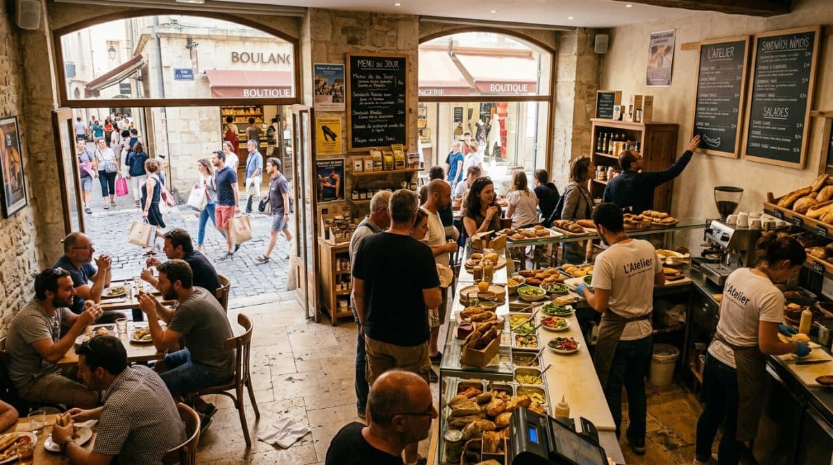 Illustration générée : Fonds de Commerce Snack-Sandwicherie à Fort Potentiel à Nîmes