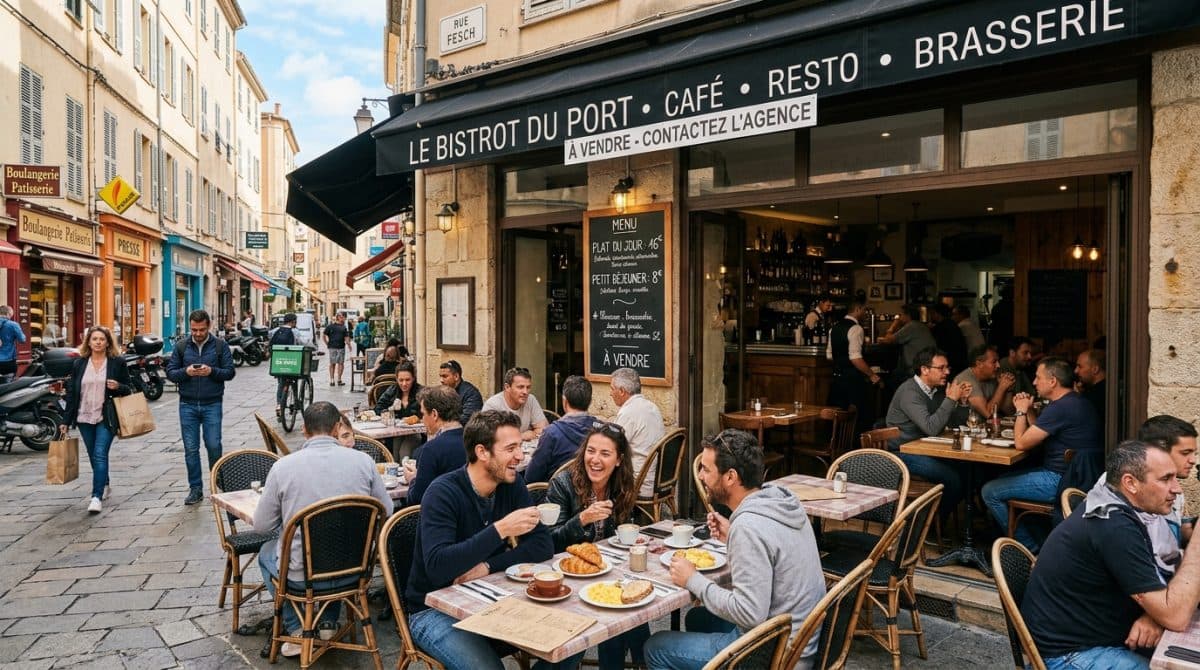 Illustration générée : Cafe restaurant brasserie ajaccio hypercentre