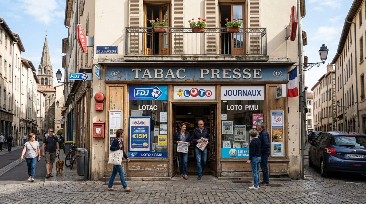 Illustration générée : Murs Tabac Presse FDJ LOTO à 25 min du Puy en Velay