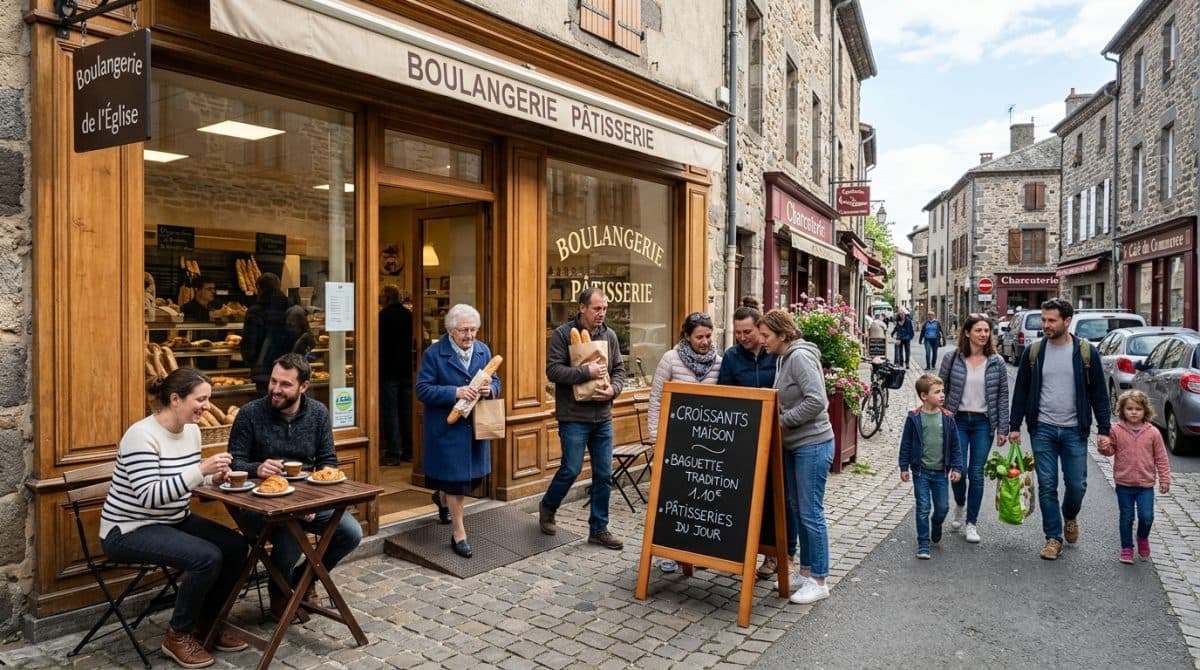 Illustration générée : A vendre boulangerie pâtisserie snack à 20 mn de Riom