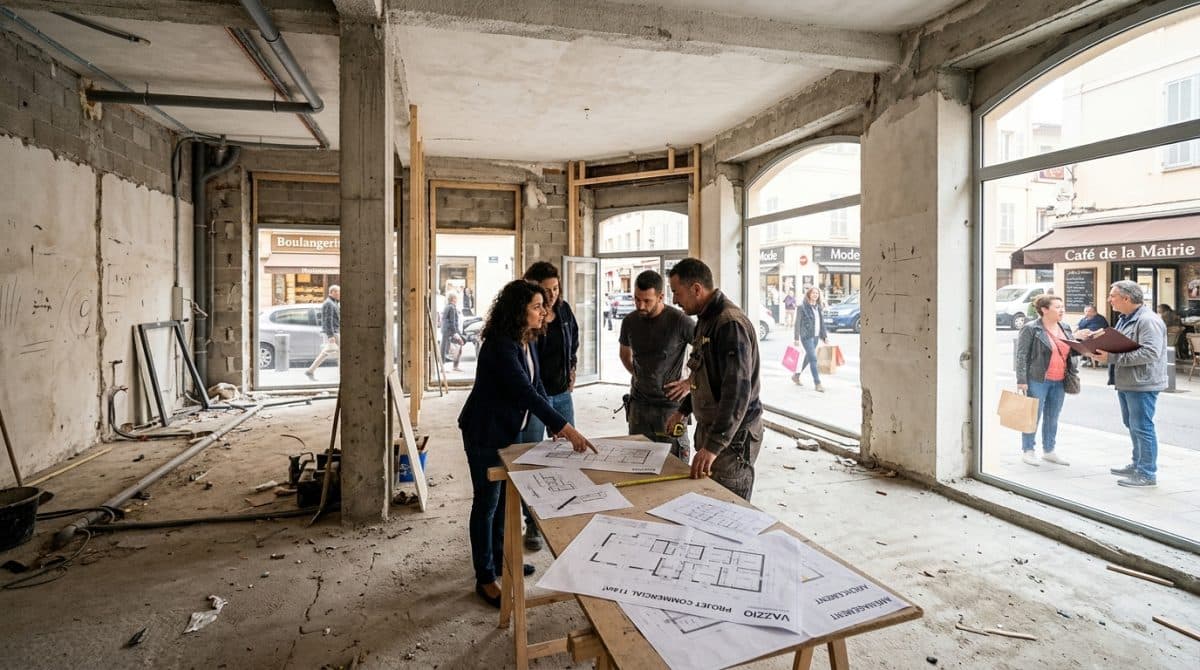 Illustration générée : A vendre murs commerciaux vazzio