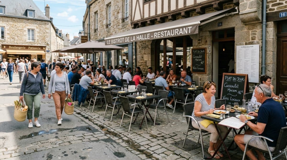 Illustration générée : Restaurant terrasse Morbihan
