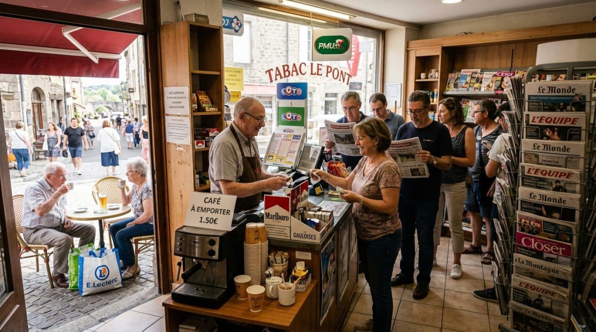 Illustration générée : Tabac presse FDJ proche de pont du chateau a vendre