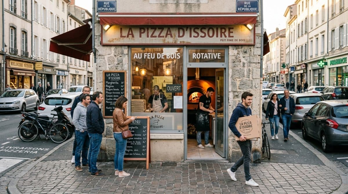 Illustration générée : Pizzeria a emporter a vendre a issoire