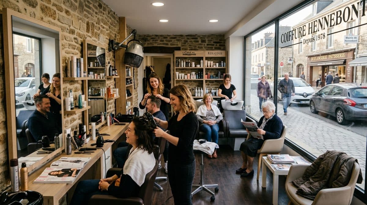 Illustration générée : VENTE Fonds de Commerce SALON DE COIFFURE - HENNEBONT - CALME