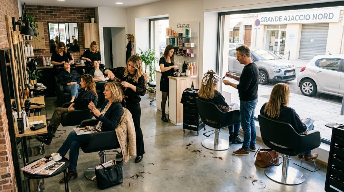 Illustration générée : Vente salon de coiffure grand ajaccio Nord