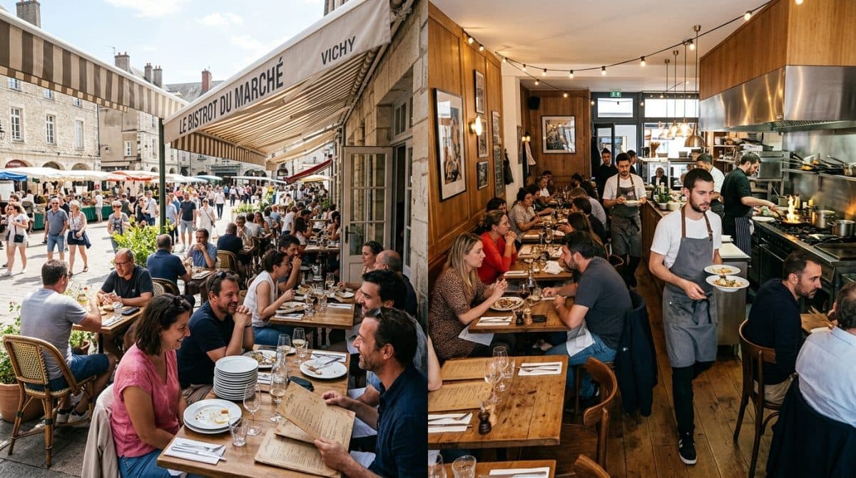 Illustration générée : Restaurant à vendre – Centre de Vichy