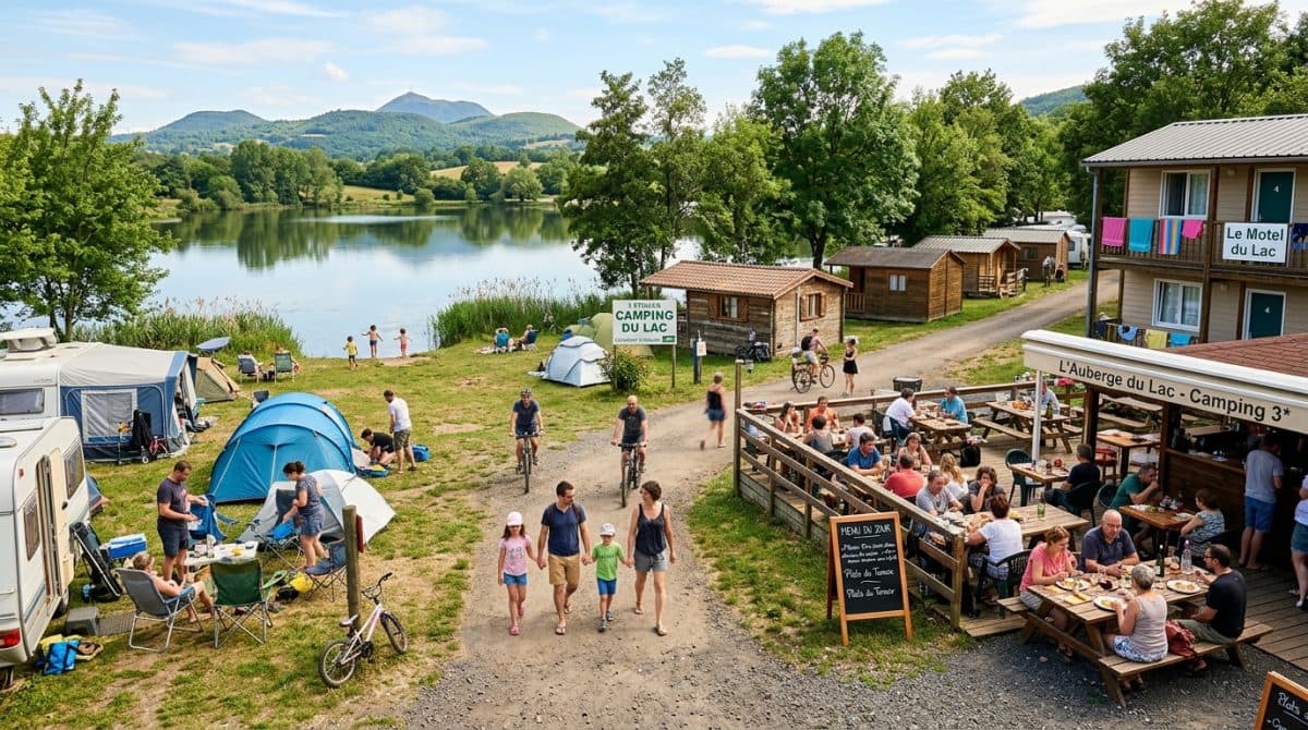 Illustration générée : Camping 3 hectares en pleine propriete 3*