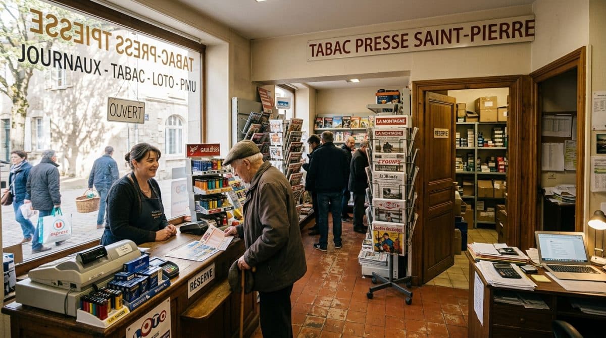 Illustration générée : À VENDRE – Fonds de commerce Tabac-Presse – Montluçon (03100)