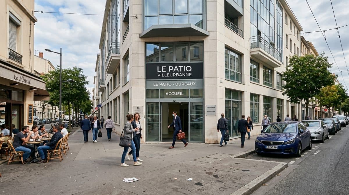 Illustration générée : Bureaux 107 m² rue Louis Guerin Villeurbanne