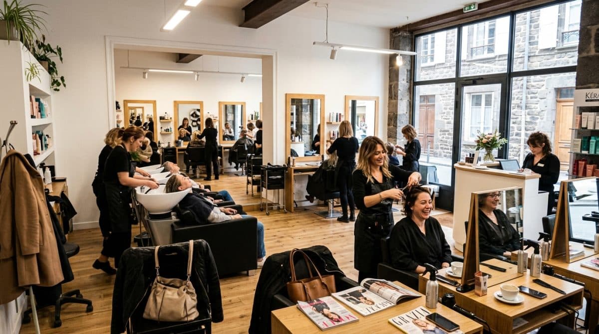 Illustration générée : Salons de coiffure a vendre a clermont-ferrand