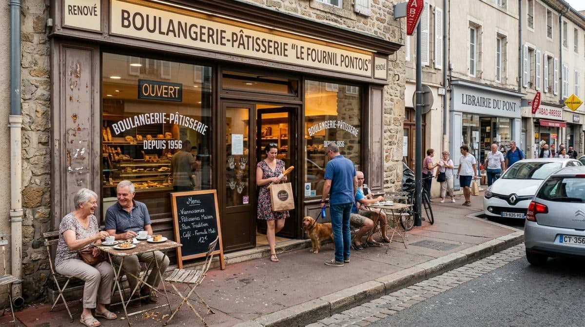Illustration générée : Boulangerie patisserie a vendre a 15 min de pont-du-chateau