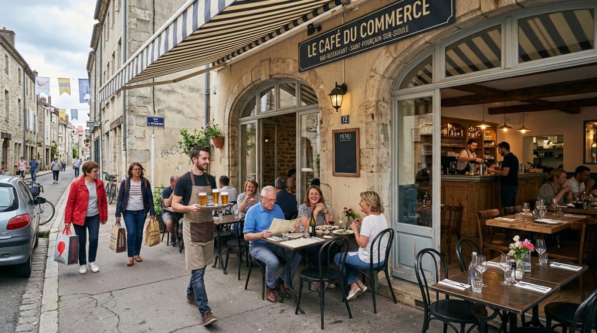 Illustration générée : À vendre – murs & fonds bar-restaurant – saint-pourçain-sur-sioule (03)