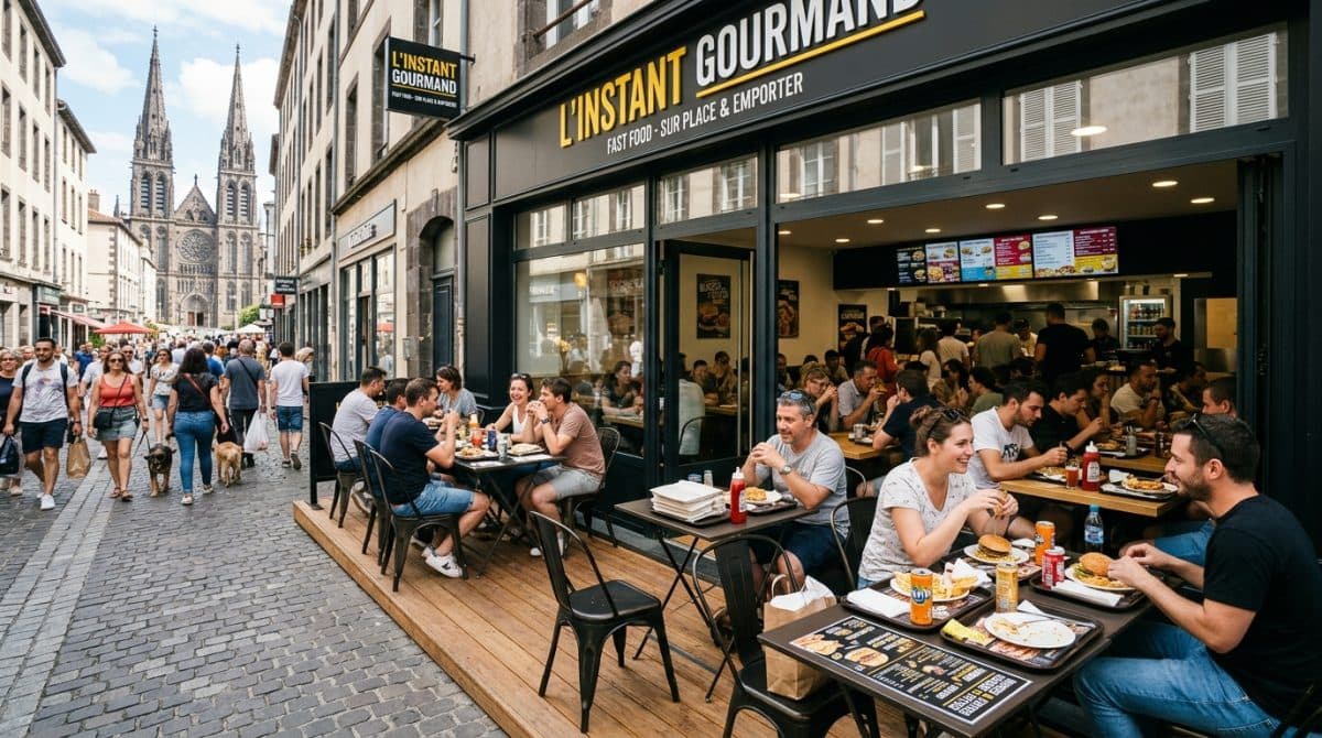 Illustration générée : A vendre dans l'hyper centre clermont ferrand restauration rapide avec licence 3