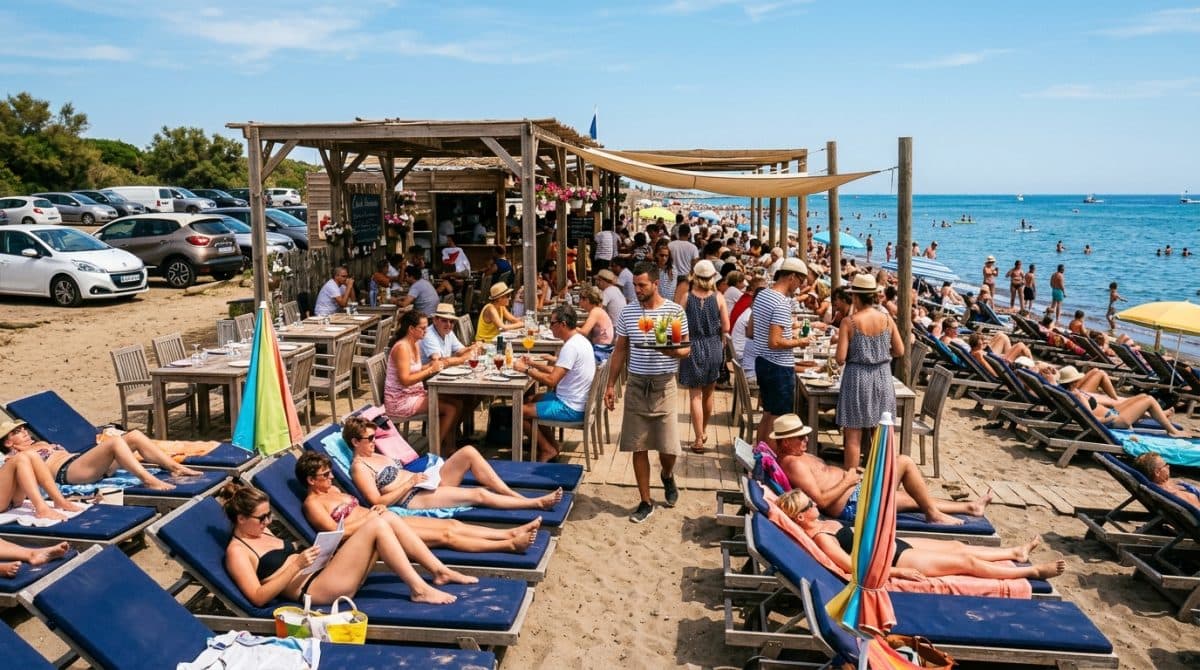 Illustration générée : Fonds de commerce d'une plage privée/ restaurant